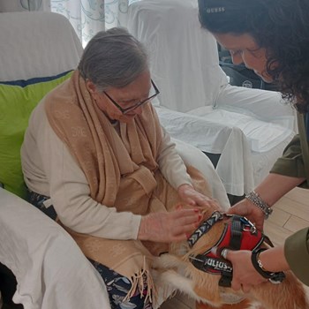Terapia com animais: A visita do Maxmel  